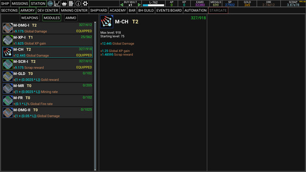 Screenshot z Idle Space Raider