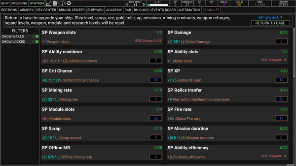 Screenshot z Idle Space Raider