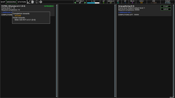 Screenshot z Idle Space Raider