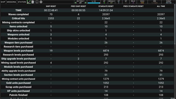 Screenshot z Idle Space Raider