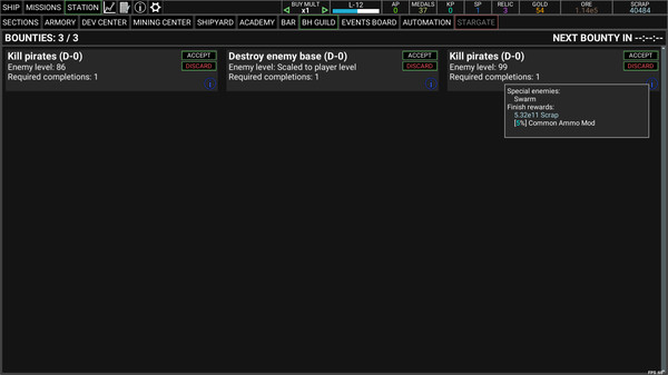 Screenshot z Idle Space Raider