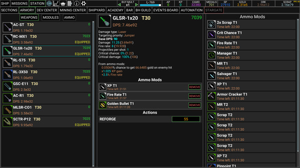Screenshot z Idle Space Raider