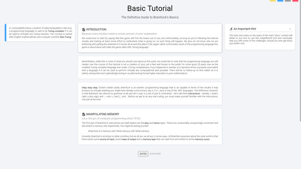 Screenshot z Brainf*ck