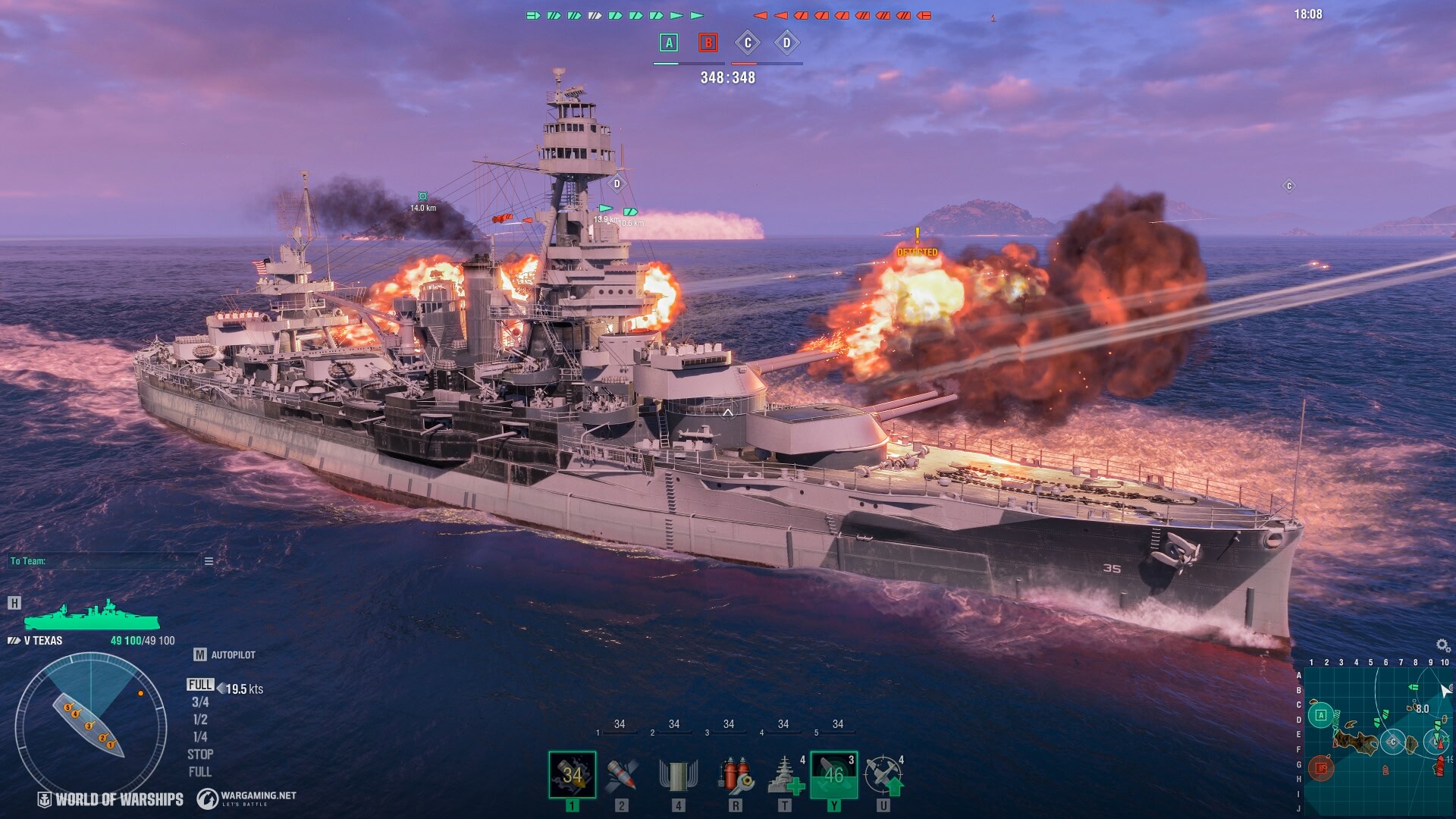 World of Warships — Texas Demo (3 days) Featured Screenshot #1