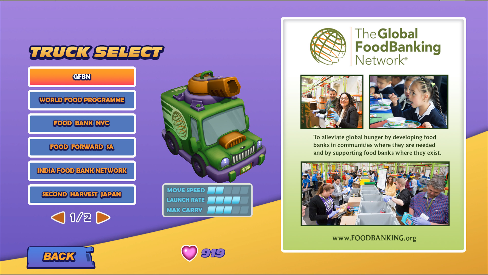 #7. Food Drive: Race against Hunger (Steam) 由: Gamers for Good