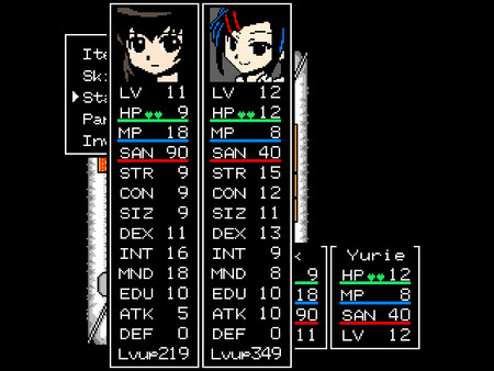 Screenshot z Cthulhu Mythos RPG -The Sleeping Girl of the Miasma Sea-