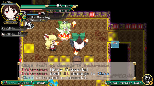 Player character "Utsuho Reiuji" (Touhou Genso Wanderer -Reloaded-)