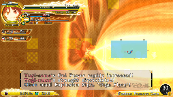 Player character "Utsuho Reiuji" (Touhou Genso Wanderer -Reloaded-)