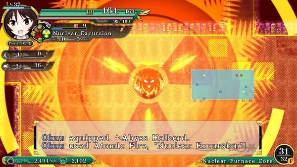Player character "Utsuho Reiuji" (Touhou Genso Wanderer -Reloaded-)
