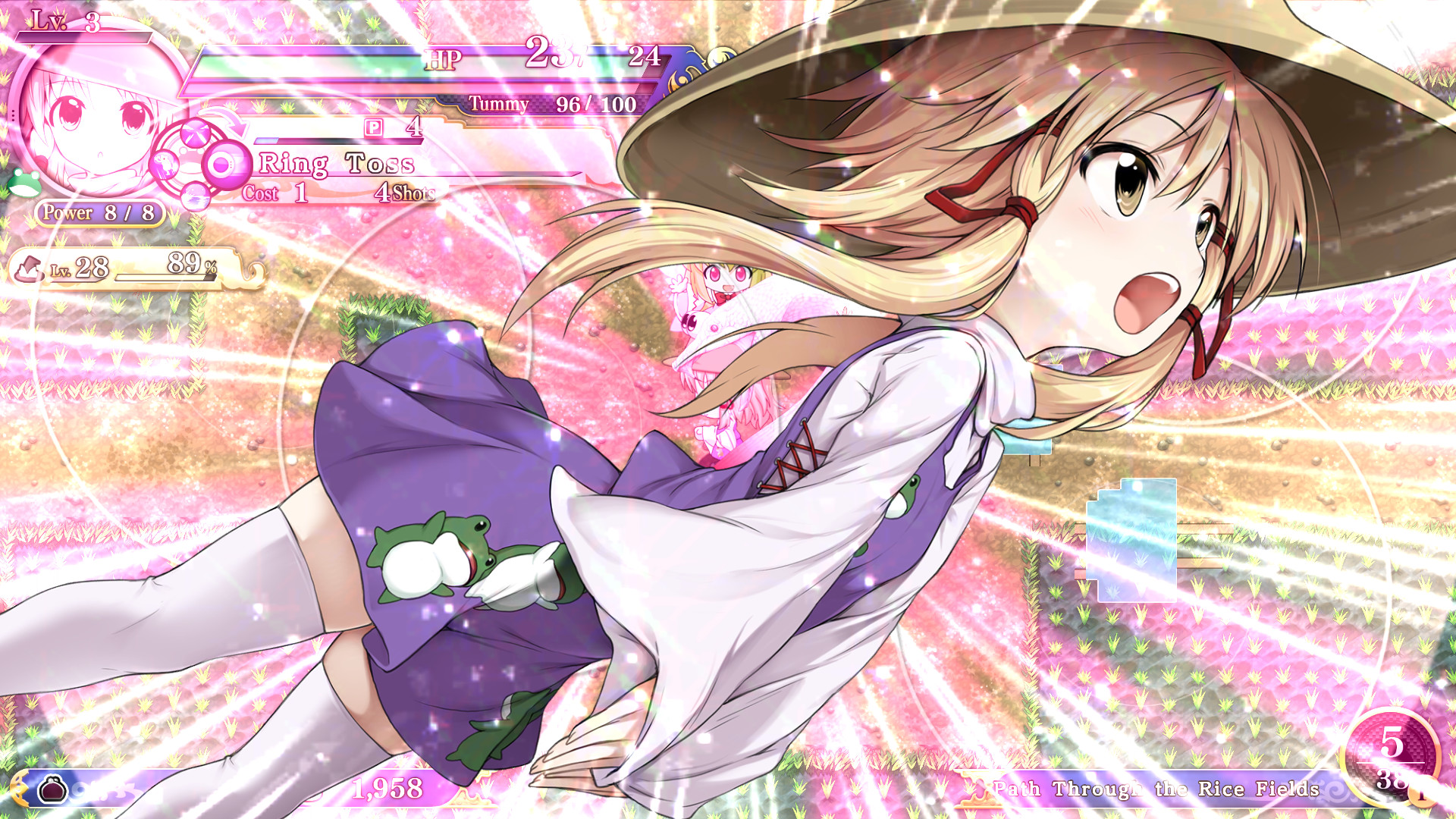 Player character "Suwako Moriya" (Touhou Genso Wanderer -Reloaded-) Featured Screenshot #1