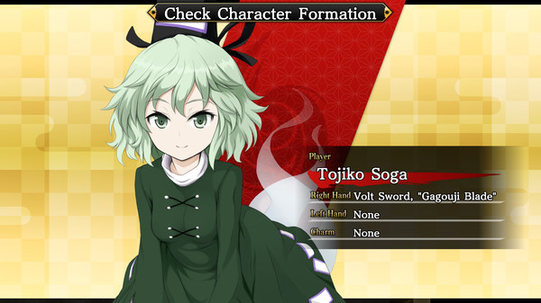 Player character "Tojiko Soga" (Touhou Genso Wanderer -Reloaded-)