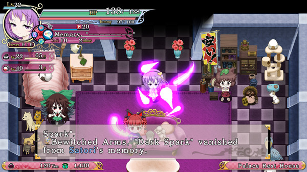 Player character "Satori Komeiji" (Touhou Genso Wanderer -Reloaded-)