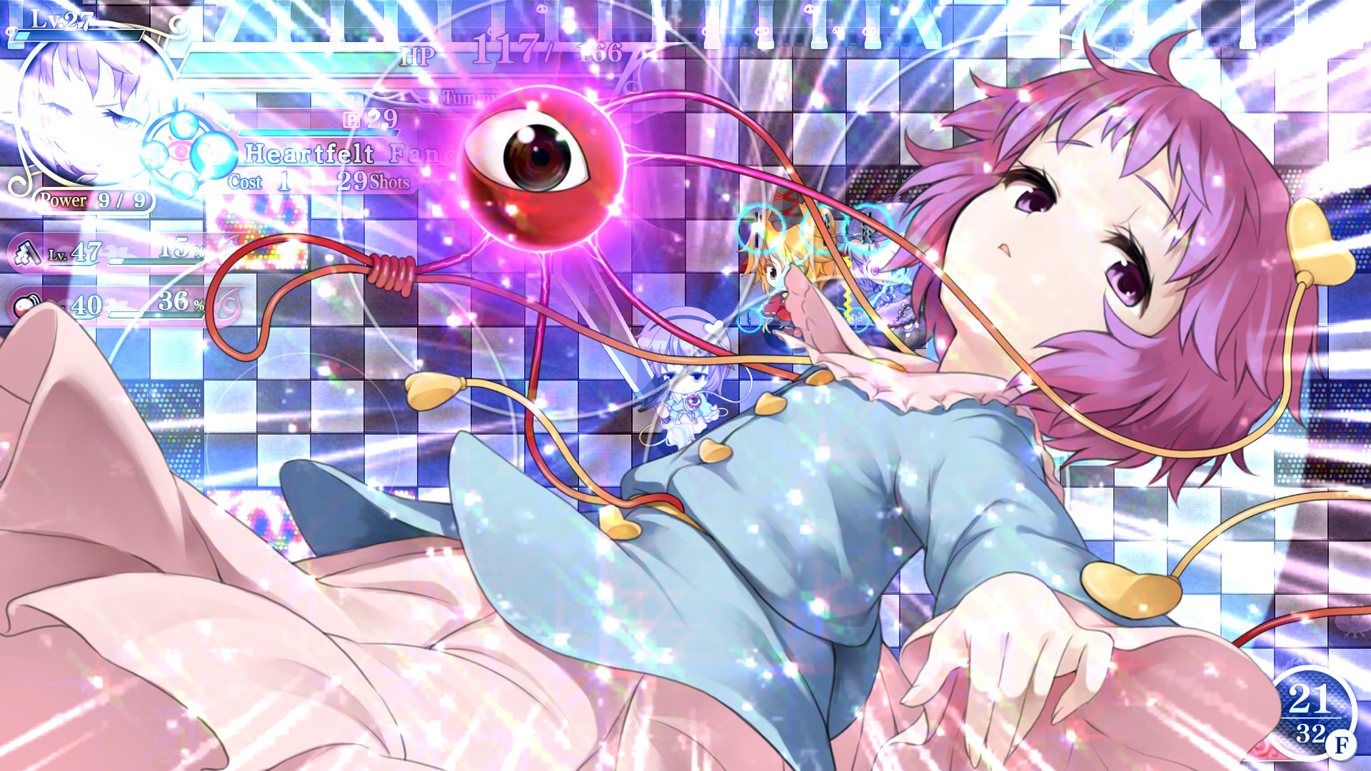 Player character "Satori Komeiji" (Touhou Genso Wanderer -Reloaded-) Featured Screenshot #1