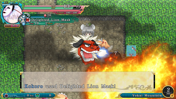 Player character "Kokoro Hata" (Touhou Genso Wanderer -Reloaded-)