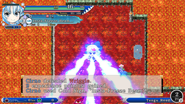 Player & Partner character "Cirno" (Touhou Genso Wanderer -Reloaded-)