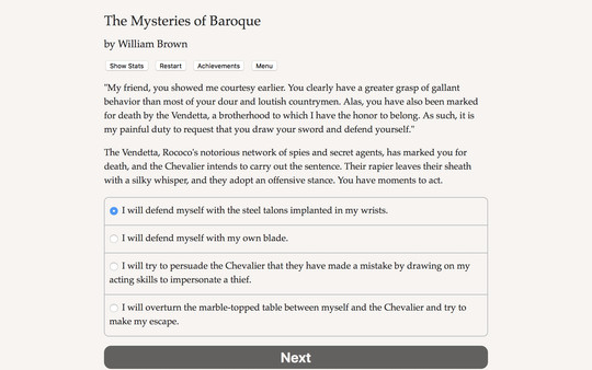 Screenshot z The Mysteries of Baroque