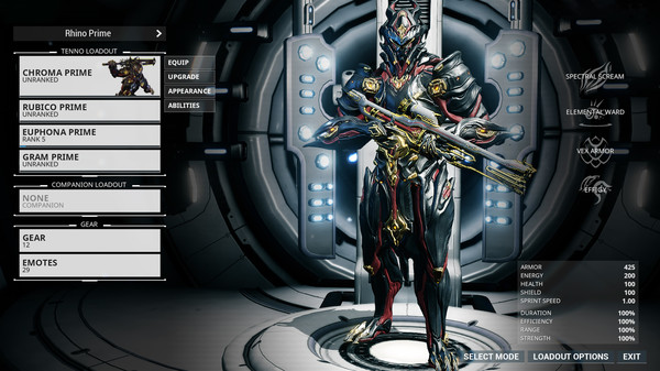 Warframe Chroma Prime Access: Elemental Ward Pack