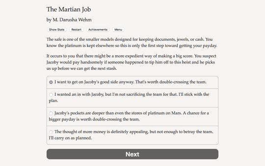 Screenshot z The Martian Job