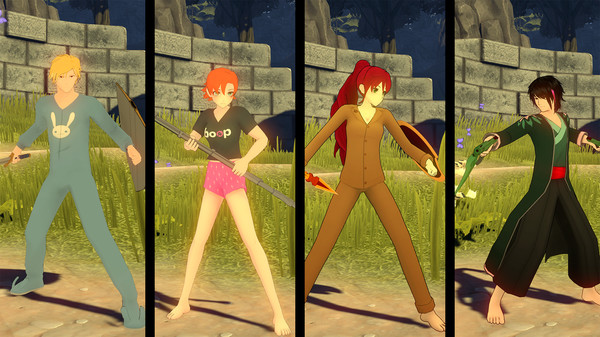 RWBY: Grimm Eclipse - Team JNPR Pajamas Costume Pack — скриншот 1