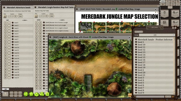 Fantasy Grounds - Meanders Map Pack: Meredark Jungle (Map Pack)
