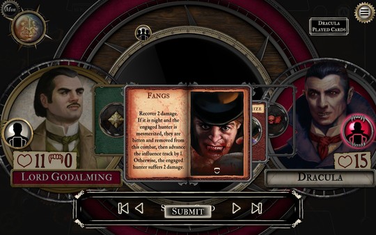 Screenshot z Fury of Dracula: Digital Edition