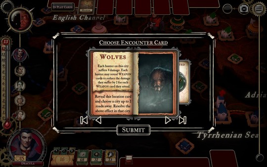 Screenshot z Fury of Dracula: Digital Edition