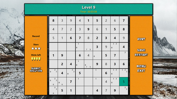 Screenshot z Super Turbo Sudoku