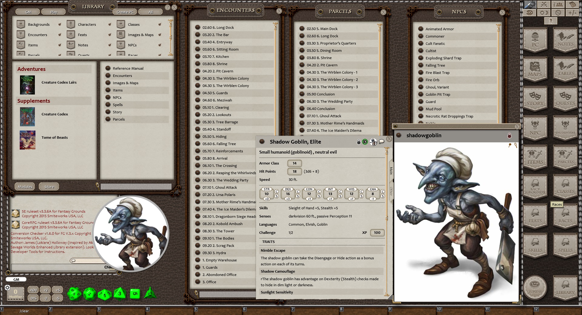 Fantasy Grounds - Creature Codex Lairs (5E)