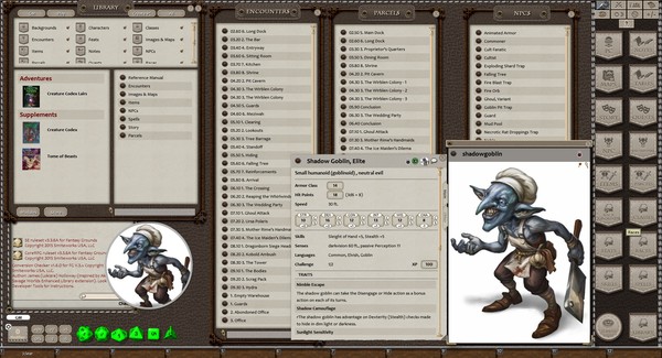 Fantasy Grounds - Creature Codex Lairs (5E)