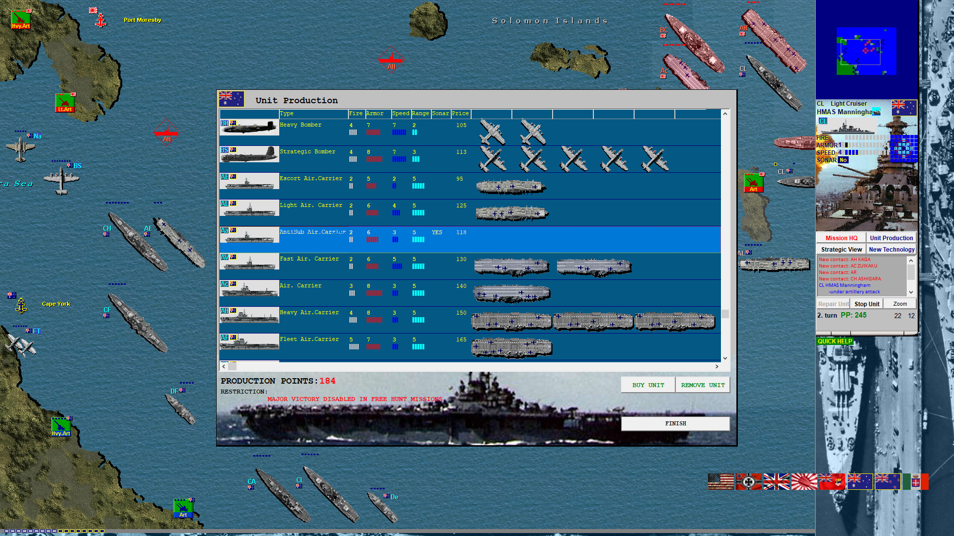 Battleships and Carriers - WW2 Battleship Game screenshot #11
