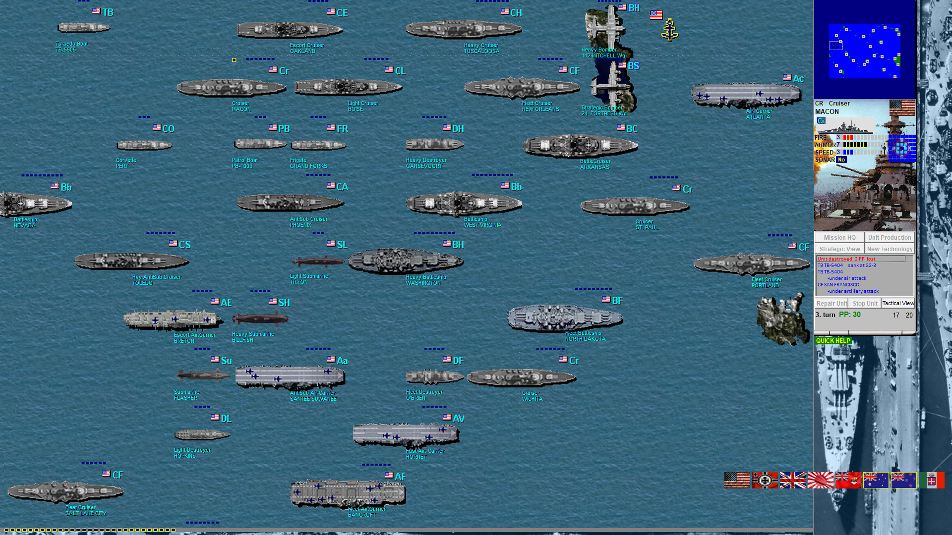 Battleships and Carriers - WW2 Battleship Game screenshot #8