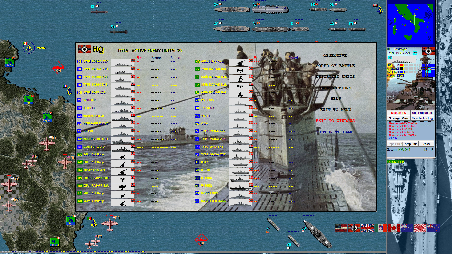 Battleships and Carriers - WW2 Battleship Game screenshot #1