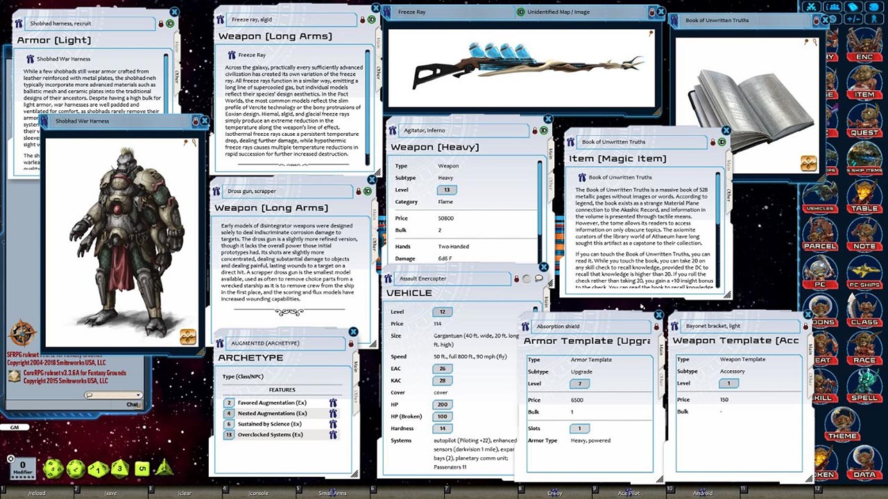 Fantasy Grounds - Starfinder RPG - Starfinder Armory (SFRPG) Featured Screenshot #1