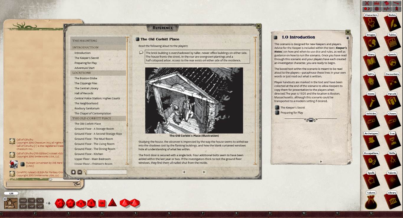 Fantasy Grounds - The Haunting (CoC7E) Featured Screenshot #1