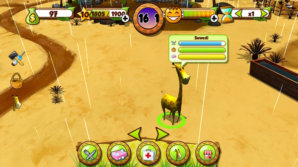 Screenshot of My Exotic Farm gameplay showing in-action mechanics