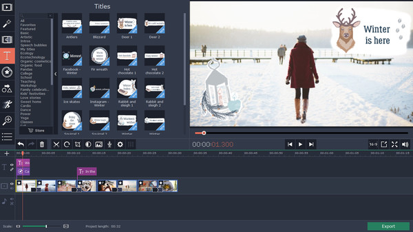 Movavi Video Editor 15 Plus Effects - Seasons Set