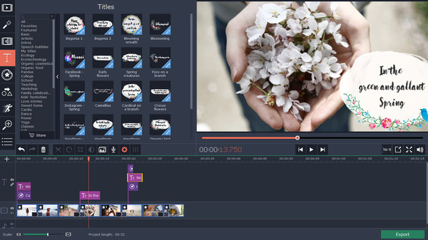 Movavi Video Editor 15 Plus Effects - Seasons Set