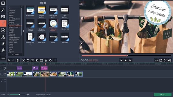 Movavi Video Editor 15 Plus Effects - Eco Set