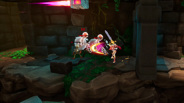 Screenshot of Crystal Corruption - Reclamation gameplay showing in-action mechanics