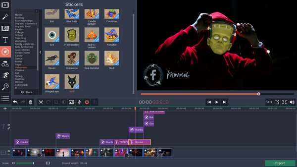 Movavi Video Editor 15 Plus Effects- Halloween Pack