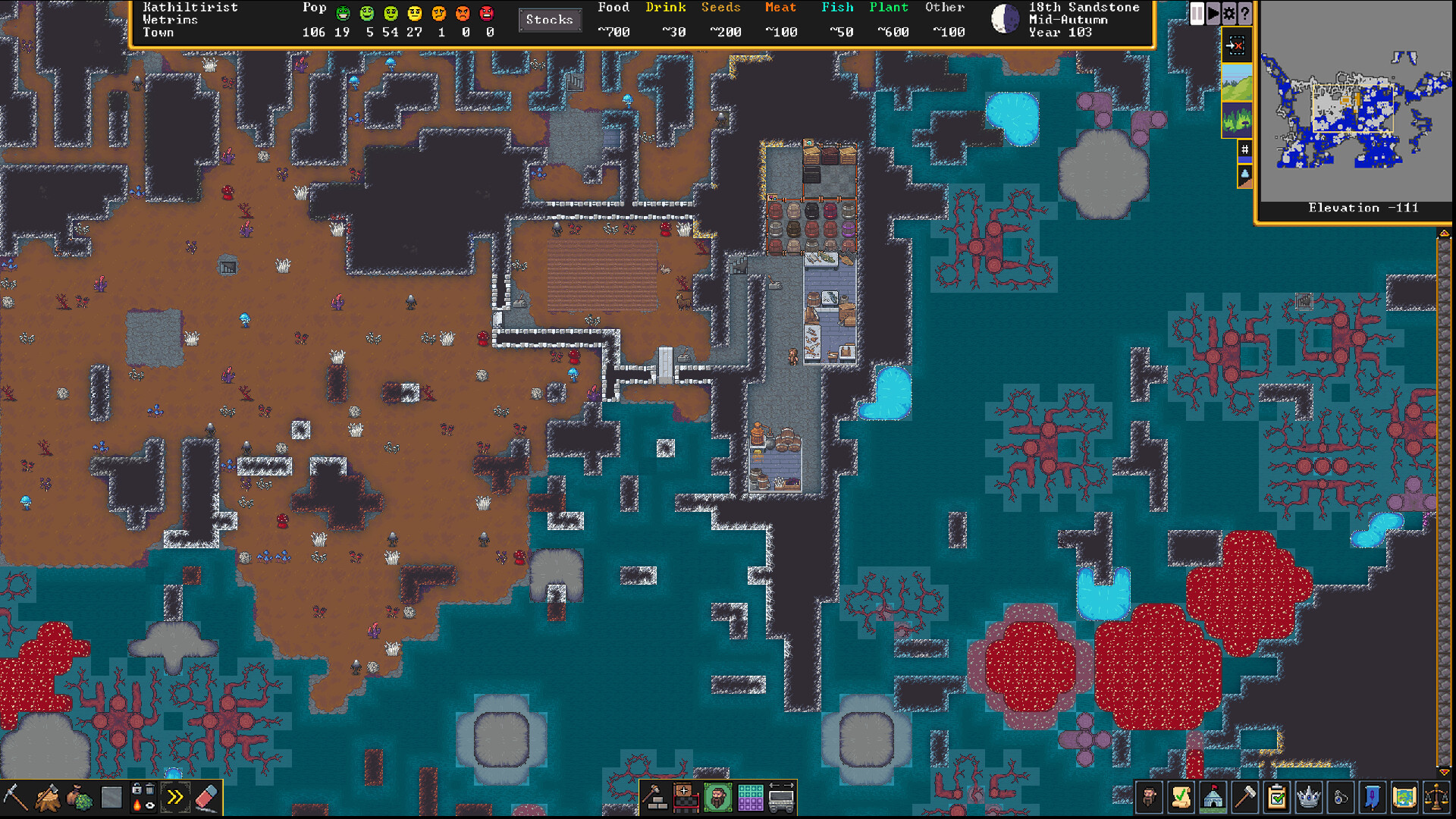 screenshot of Dwarf Fortress 7