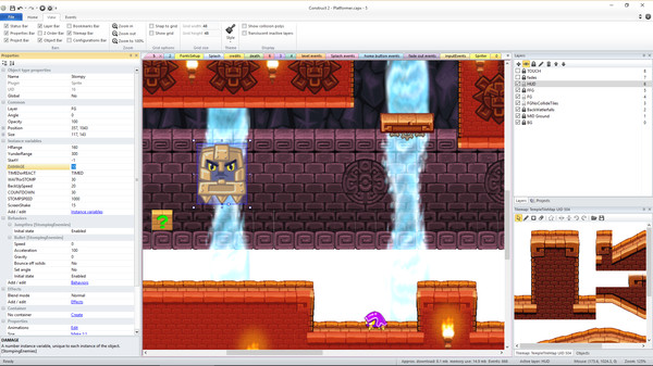 Basic Platformer Game Engine For Construct 2 and 3