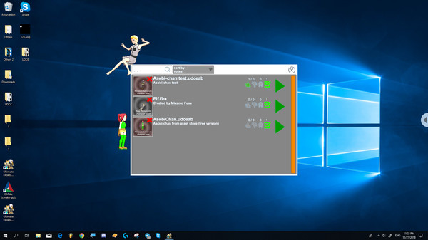 Screenshot z Ultimate Desktop Character Engine Screenshot z Ultimate Desktop Character Engine