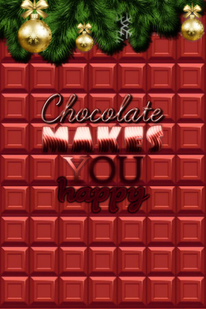 Chocolate makes you happy: New Year cover art