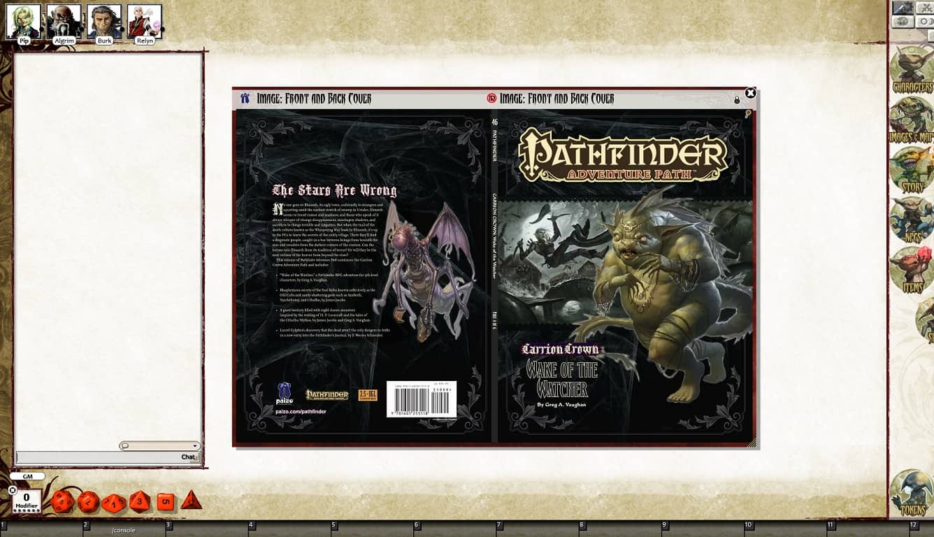 Fantasy Grounds - Pathfinder RPG - Carrion Crown AP 4: Wake of the Watcher (PFRPG) screenshot 1