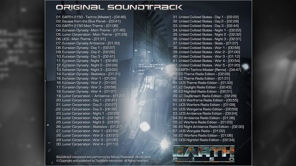 Earth 2150 Trilogy - Soundtrack