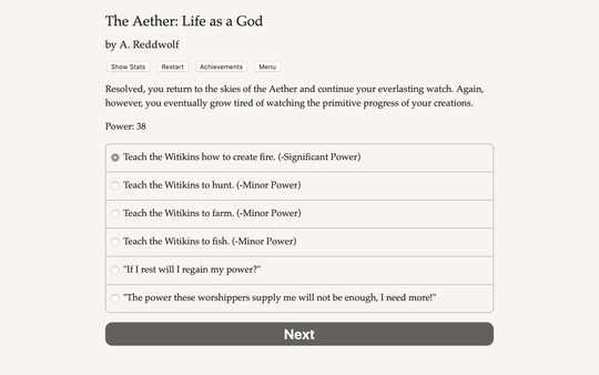 Screenshot z The Aether: Life as a God