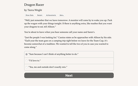 Screenshot z Dragon Racer