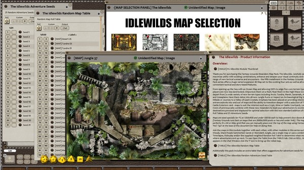 Fantasy Grounds - Meander's Map Pack: Idlewilds (Map Pack)