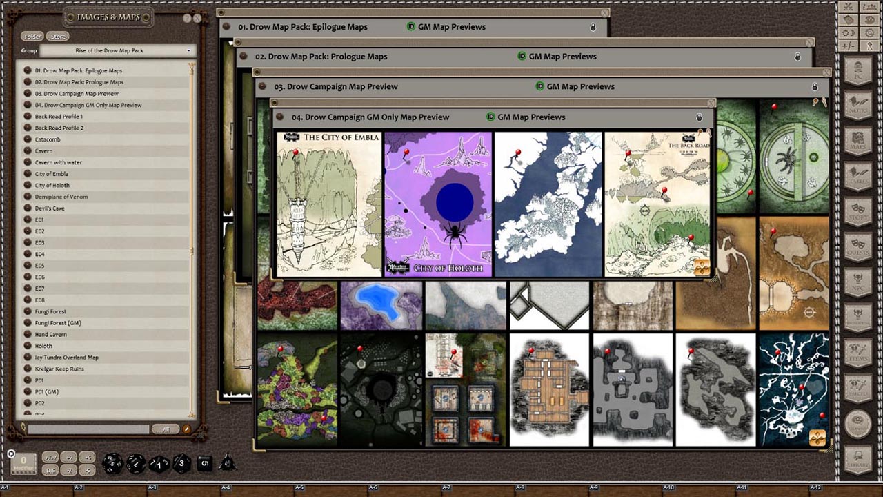 Fantasy Grounds - Rise of the Drow Map Pack (Map Pack) Featured Screenshot #1